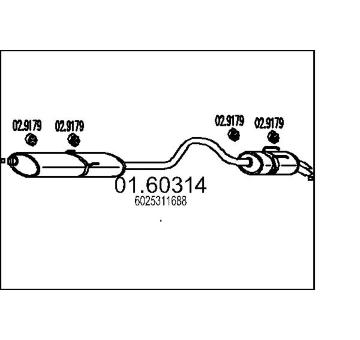 Zadní tlumič výfuku MTS 01.60314