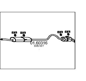 Zadní tlumič výfuku MTS 01.60316