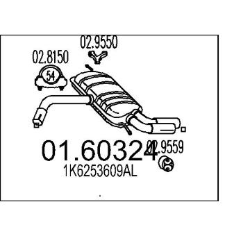 Zadní tlumič výfuku MTS 01.60324