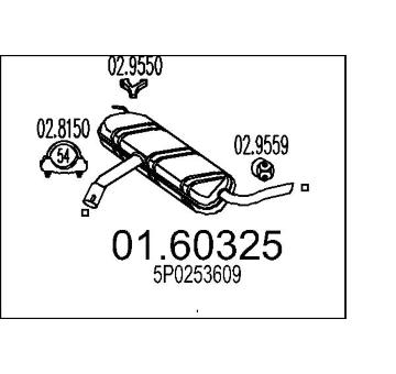 Zadní tlumič výfuku MTS 01.60325