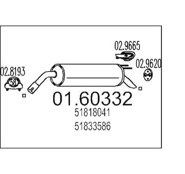 Zadní tlumič výfuku MTS 01.60332