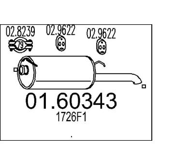 Zadní tlumič výfuku MTS 01.60343
