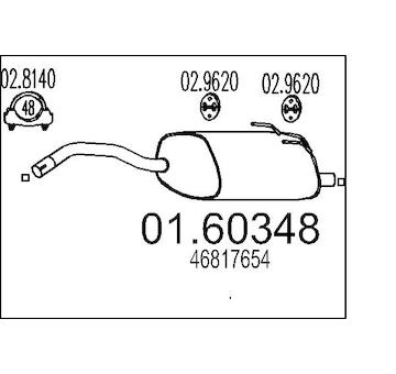 Zadní tlumič výfuku MTS 01.60348