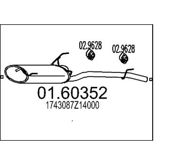 Zadní tlumič výfuku MTS 01.60352
