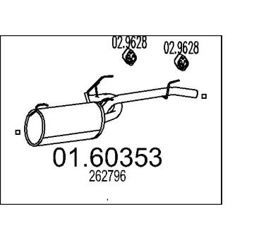 Zadní tlumič výfuku MTS 01.60353