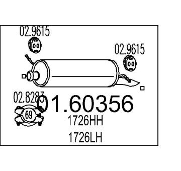Zadní tlumič výfuku MTS 01.60356