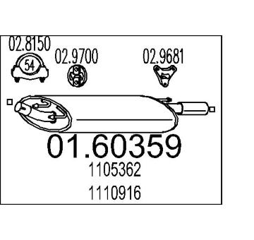 Zadní tlumič výfuku MTS 01.60359