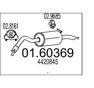 Zadní tlumič výfuku MTS 01.60369