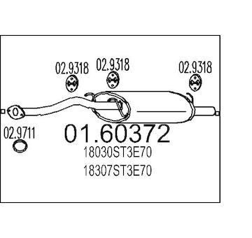 Zadní tlumič výfuku MTS 01.60372