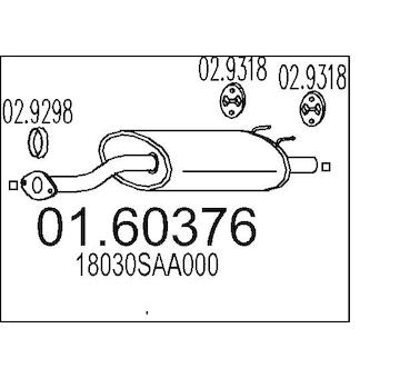 Zadní tlumič výfuku MTS 01.60376