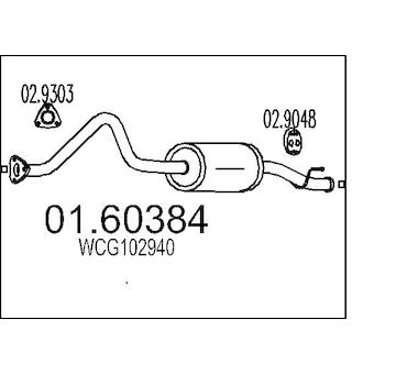 Zadní tlumič výfuku MTS 01.60384