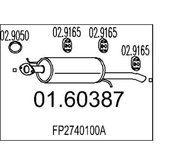 Zadní tlumič výfuku MTS 01.60387