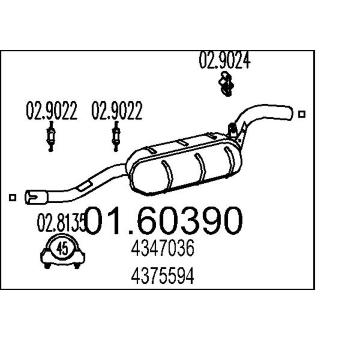 Koncový tlmič výfuku MTS 01.60390