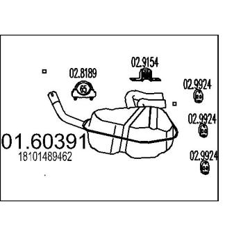 Zadní tlumič výfuku MTS 01.60391