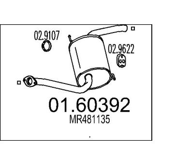 Zadní tlumič výfuku MTS 01.60392