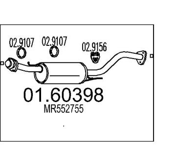 Zadní tlumič výfuku MTS 01.60398