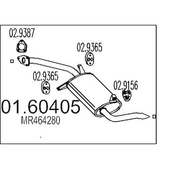Zadní tlumič výfuku MTS 01.60405