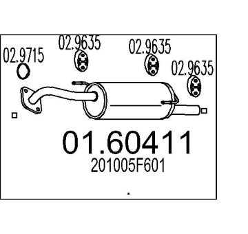 Zadní tlumič výfuku MTS 01.60411