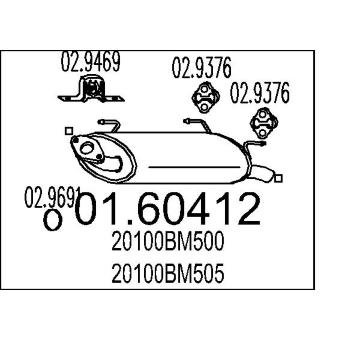 Zadní tlumič výfuku MTS 01.60412