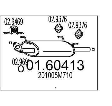 Zadní tlumič výfuku MTS 01.60413