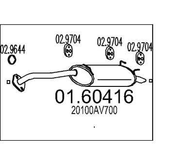 Zadní tlumič výfuku MTS 01.60416