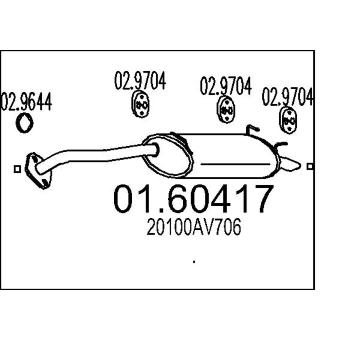 Zadní tlumič výfuku MTS 01.60417