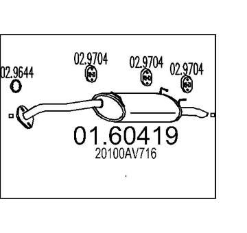 Zadní tlumič výfuku MTS 01.60419