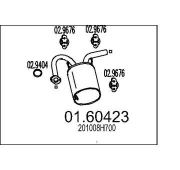 Zadní tlumič výfuku MTS 01.60423