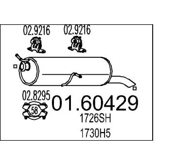 Zadní tlumič výfuku MTS 01.60429