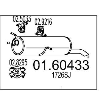 Zadní tlumič výfuku MTS 01.60433