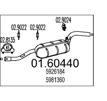 Koncový tlmič výfuku MTS 01.60440