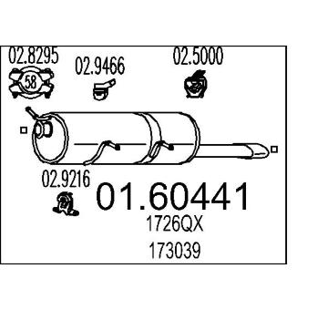 Zadní tlumič výfuku MTS 01.60441