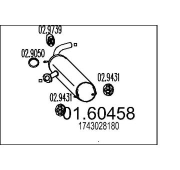 Zadní tlumič výfuku MTS 01.60458