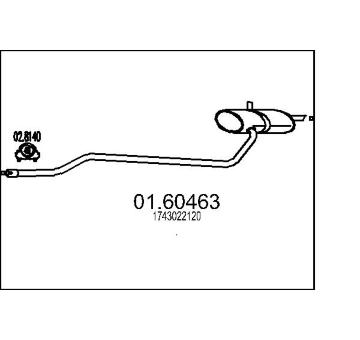 Zadní tlumič výfuku MTS 01.60463