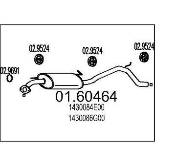 Zadní tlumič výfuku MTS 01.60464