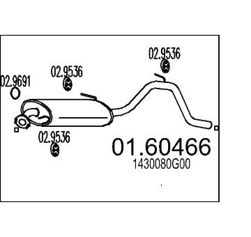 Zadní tlumič výfuku MTS 01.60466
