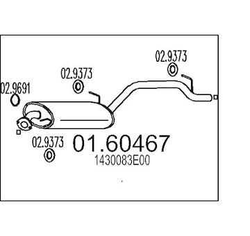 Zadní tlumič výfuku MTS 01.60467