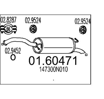 Zadní tlumič výfuku MTS 01.60471