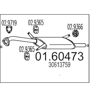 Zadní tlumič výfuku MTS 01.60473