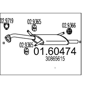 Zadní tlumič výfuku MTS 01.60474
