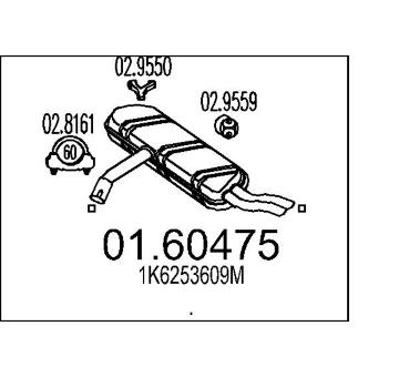 Zadní tlumič výfuku MTS 01.60475
