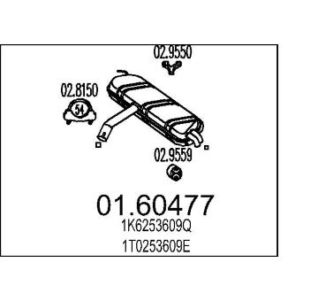 Zadni tlumic vyfuku MTS 01.60477