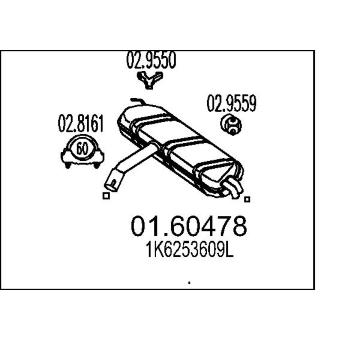 Zadní tlumič výfuku MTS 01.60478