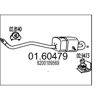 Zadní tlumič výfuku MTS 01.60479