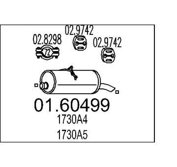 Zadní tlumič výfuku MTS 01.60499