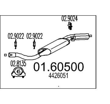 Koncový tlmič výfuku MTS 01.60500