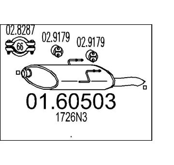Zadní tlumič výfuku MTS 01.60503