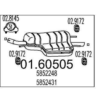 Zadní tlumič výfuku MTS 01.60505