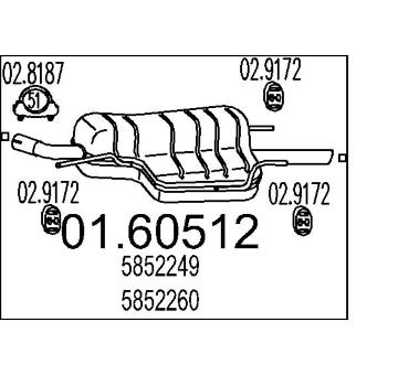 Zadní tlumič výfuku MTS 01.60512