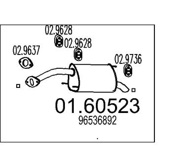 Zadní tlumič výfuku MTS 01.60523
